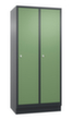 C+P Armoire Classic à 2 compartiments et portes lisses, largeur de compartiment 400 mm