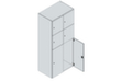 C+P armoire multicases FlexOffice Prefino, 6 compartiments  S