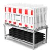 Schake Kit de barrièresen plastique blanc/rougeavec adaptateur lampesen différentes exécutions  S
