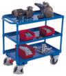 VARIOfit Chariots de table avec bacs étanches à l'huile 845x495 mm, force 400 kg, 3 plateaux  S