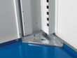 bott Armoire à tiroirs cubio surface de base 800x650 mm, 6 tiroir(s), RAL7035 gris clair/RAL5010 bleu gentiane  S