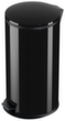 Hailo Poubelle à pédale Pure XL avec réservoir intérieur galvanisé, 44 l, noir