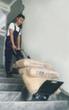 Diable monte-escaliers électrique ERGO®, force 250 kg, largeur de pelle 380 mm, bandage caoutchouc plein  S