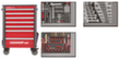 GEDORE R22071004 Jeu d'outils dans une servante d'atelier WINGMAN rouge 129 pièces