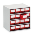 Treston petit bloc tiroirs, 16 tiroir(s), RAL7035 gris clair/rouge  S