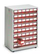 Treston Grand bloc tiroirs, 48 tiroir(s), RAL7035 gris clair/rouge  S