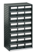 Treston bloc pour petites pièces ESD, 24 tiroir(s), noir/noir  S