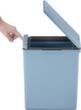 Collecteur de recyclage EKO avec couvercle tactile, 20 l, bleu, couvercle bleu  S