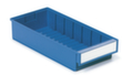 Treston Bac compartimentable robuste, bleu, profondeur 400 mm