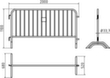 Schake Barrière de sécurité Typ D, hauteur x longueur 1100 x 2000 mm  S