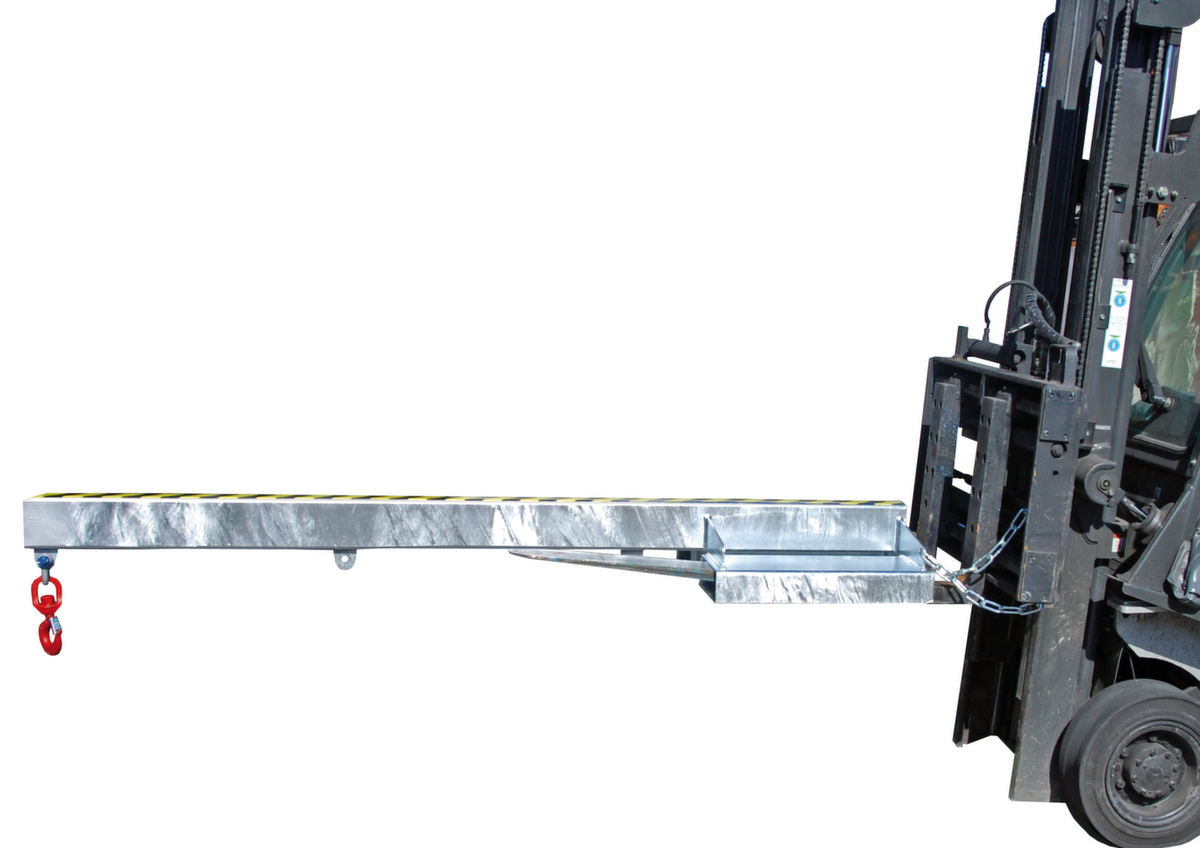 Bauer Bras de charge rigide, force 1000 kg, avec revêtement en zinc anti-corrosion