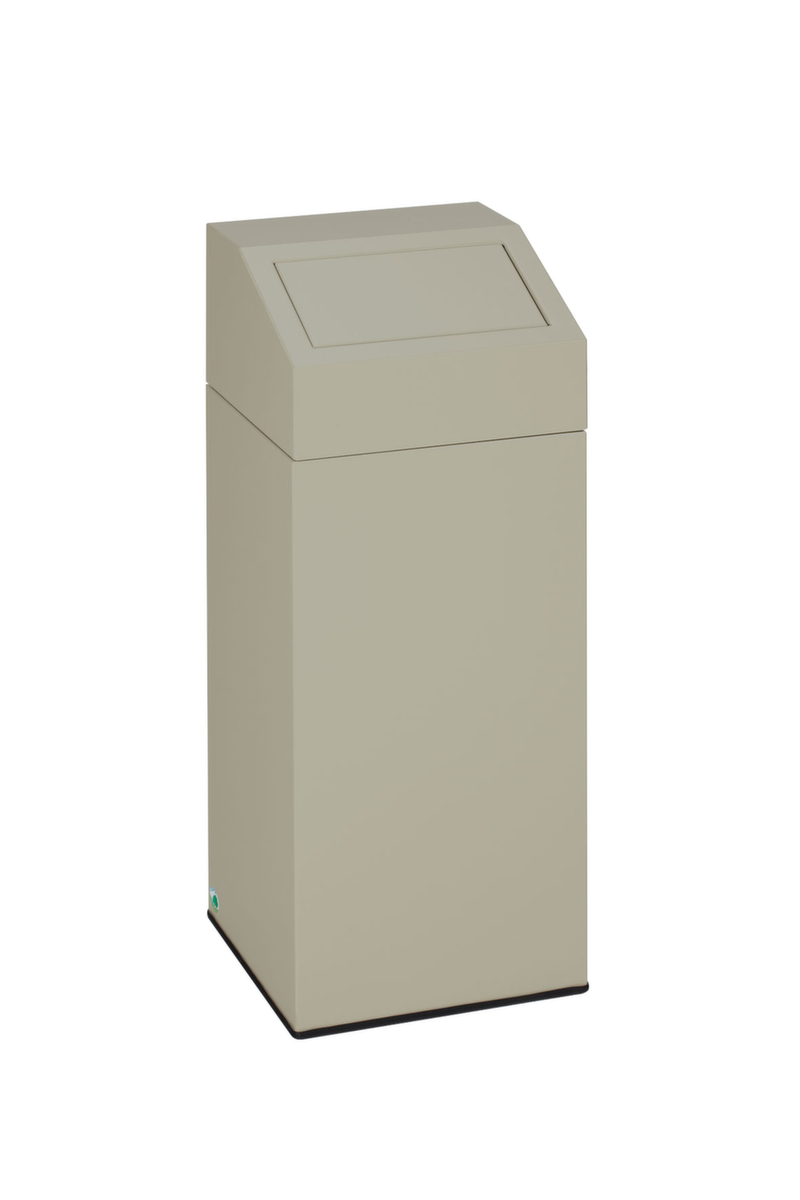 Collecteur de recyclage étiquette autocollante incl., 76 l, RAL7032 gris silex, couvercle gris