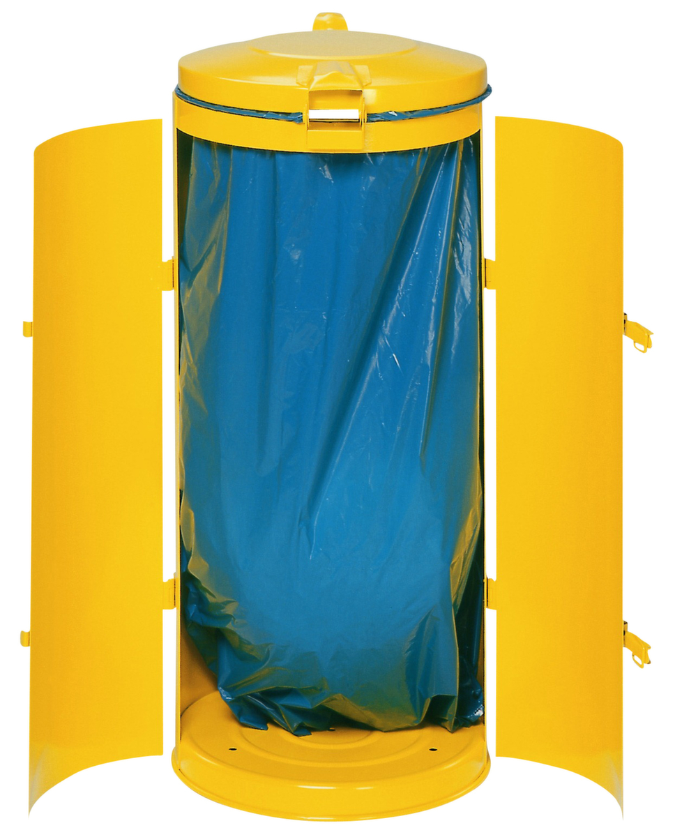 VAR Collecteur de déchets ignifugé Kompakt, 120 l, RAL1023 jaune signalisation  ZOOM