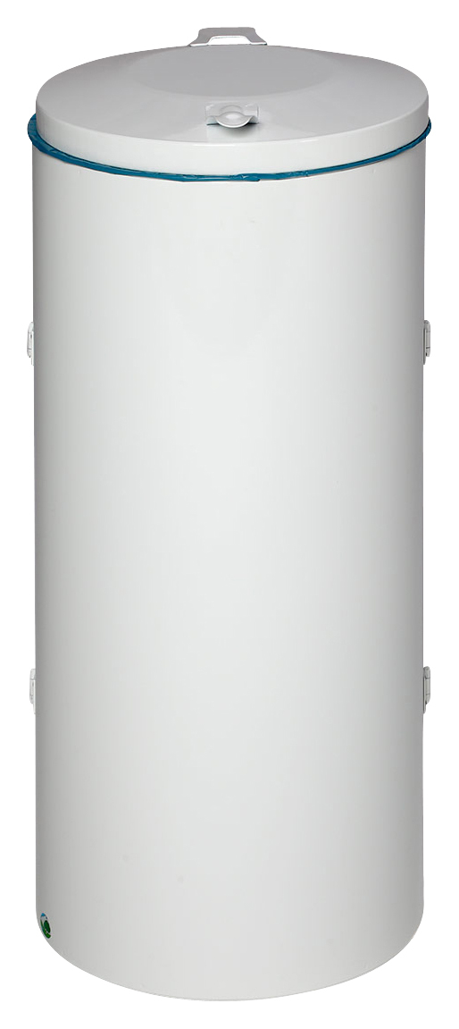 VAR Collecteur de déchets ignifugé Kompakt, 120 l, RAL9016 blanc signalisation  ZOOM