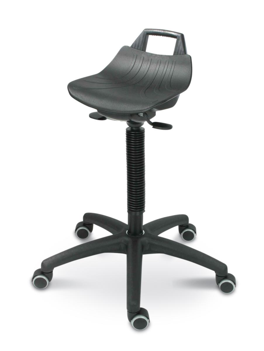 Siège assis-debout à hauteur réglable, hauteur d’assise 520 - 710 mm, piètement noir  ZOOM