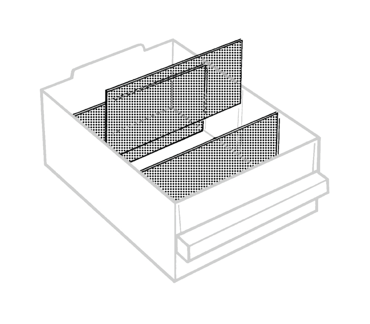raaco Séparateur transversal pour bloc à tiroirs transparents  ZOOM