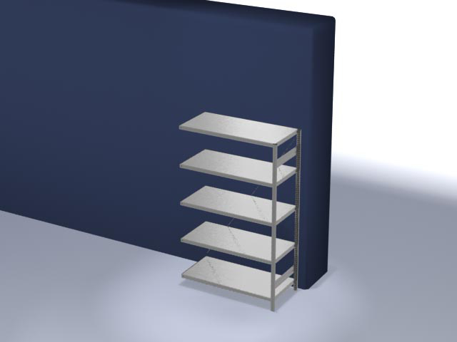 hofe Système de rayonnages sans vis dans une construction mi-lourde, hauteur x largeur x profondeur 2000 x 1310 x 635 mm, 5 tablettes