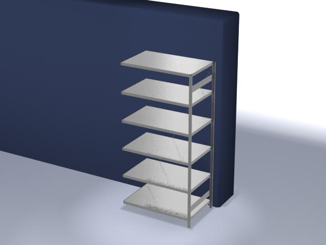 hofe Système de rayonnages sans vis dans une construction mi-lourde, hauteur x largeur x profondeur 2500 x 1310 x 835 mm, 6 tablettes