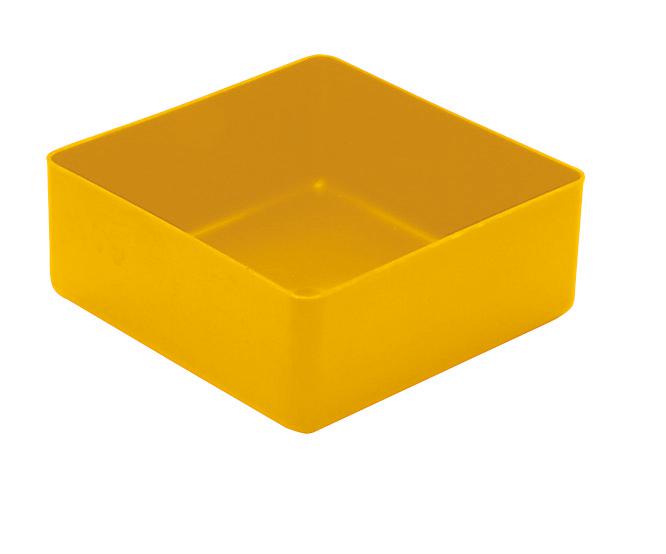 bac de rangement, jaune, longueur x largeur 99 x 99 mm