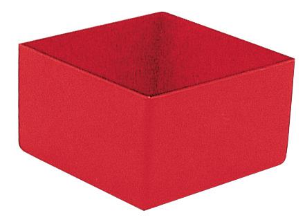 bac de rangement, rouge, longueur x largeur 108 x 108 mm