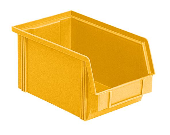 Bac à bec empilable Classic avec grande poignée encastrée, jaune, profondeur 230 mm  ZOOM