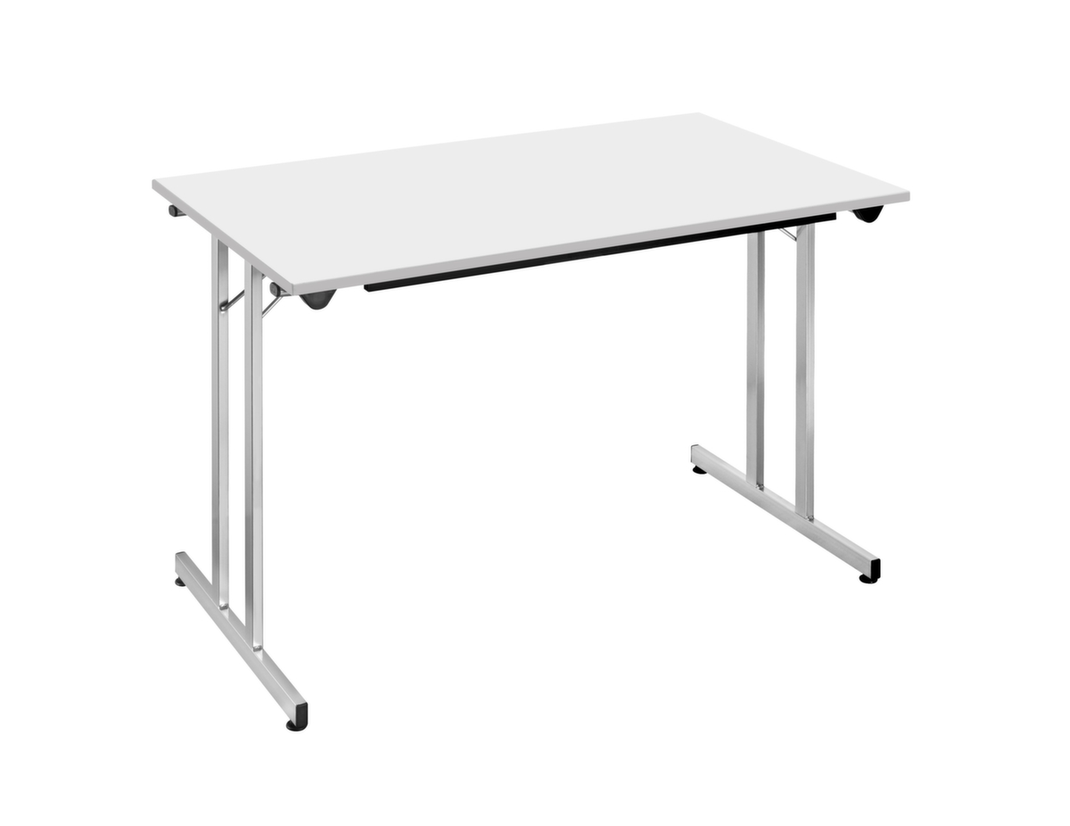 Table pliante polyvalente gerbable, largeur x profondeur 1200 x 700 mm, panneau gris clair