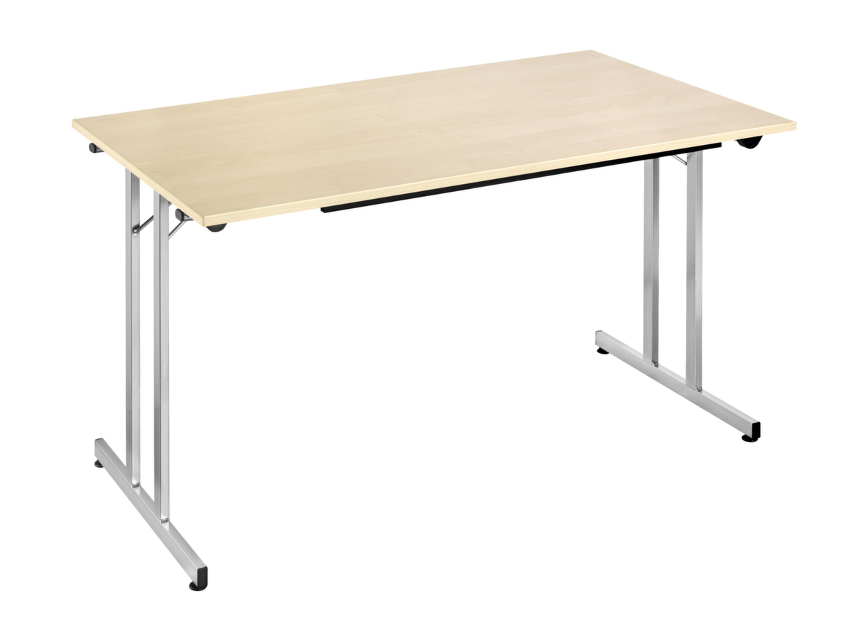 Table pliante polyvalente gerbable, largeur x profondeur 1400 x 700 mm, panneau érable