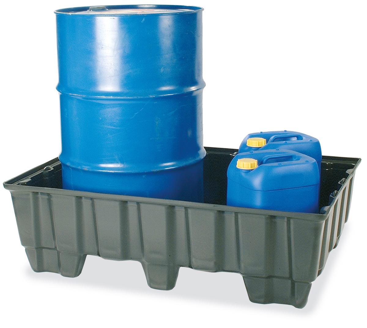 Bac de rétention PE pour fûts de 2x200 litres  ZOOM