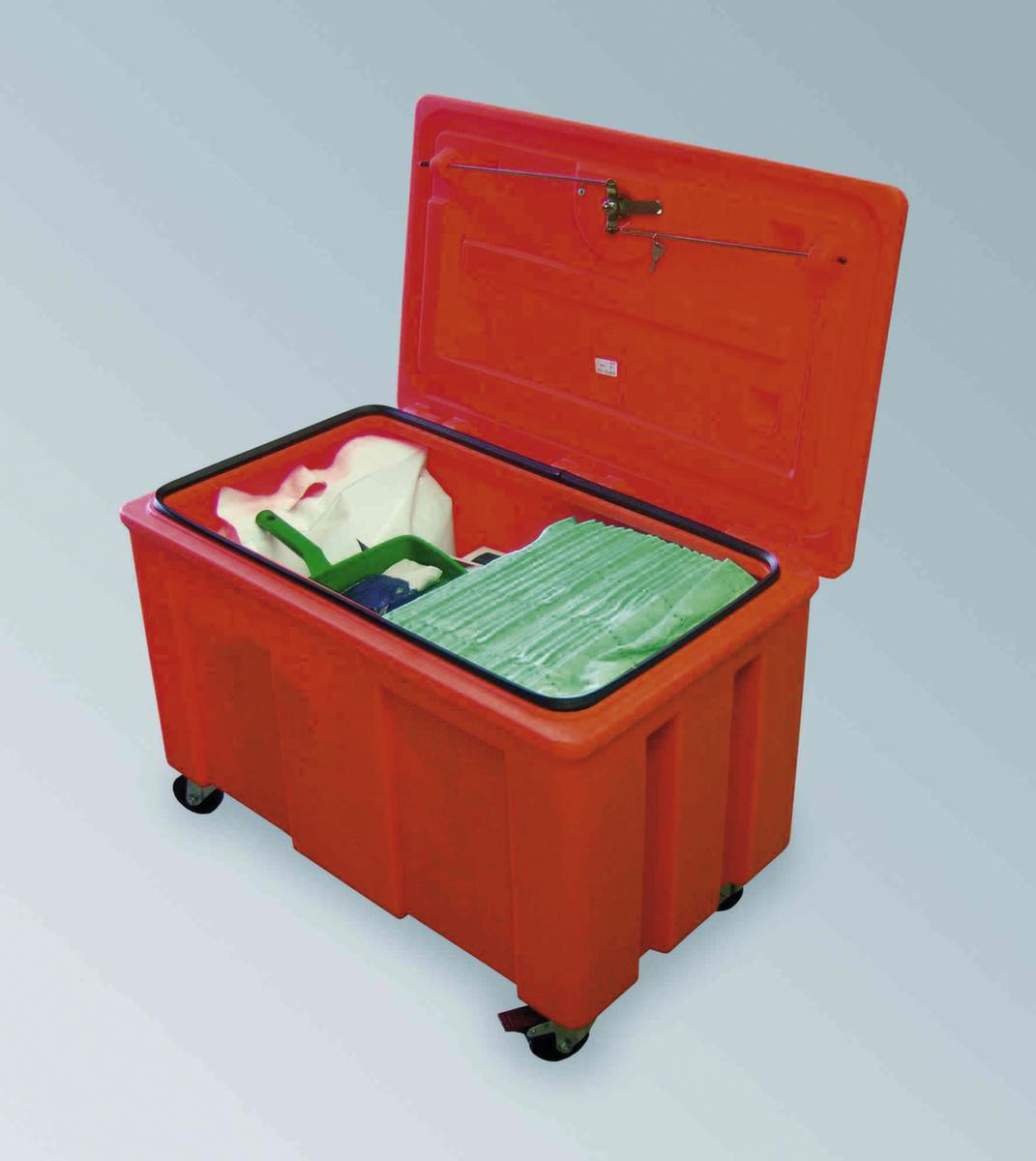 Boîte de secours avec des absorbants d'huile en microfibres  ZOOM