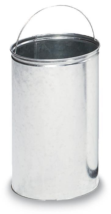 Poubelle à pédale avec couvercle à charnière en acier inoxydable, 52 l, blanc  ZOOM