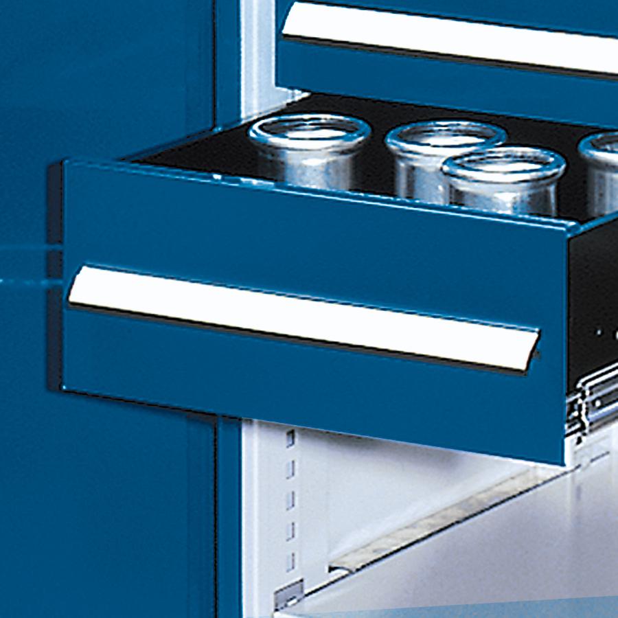 Kappes Armoire robuste en panneaux perforés RasterPlan® extra profonds + avec cloison centrale, 4 tiroir(s)  ZOOM
