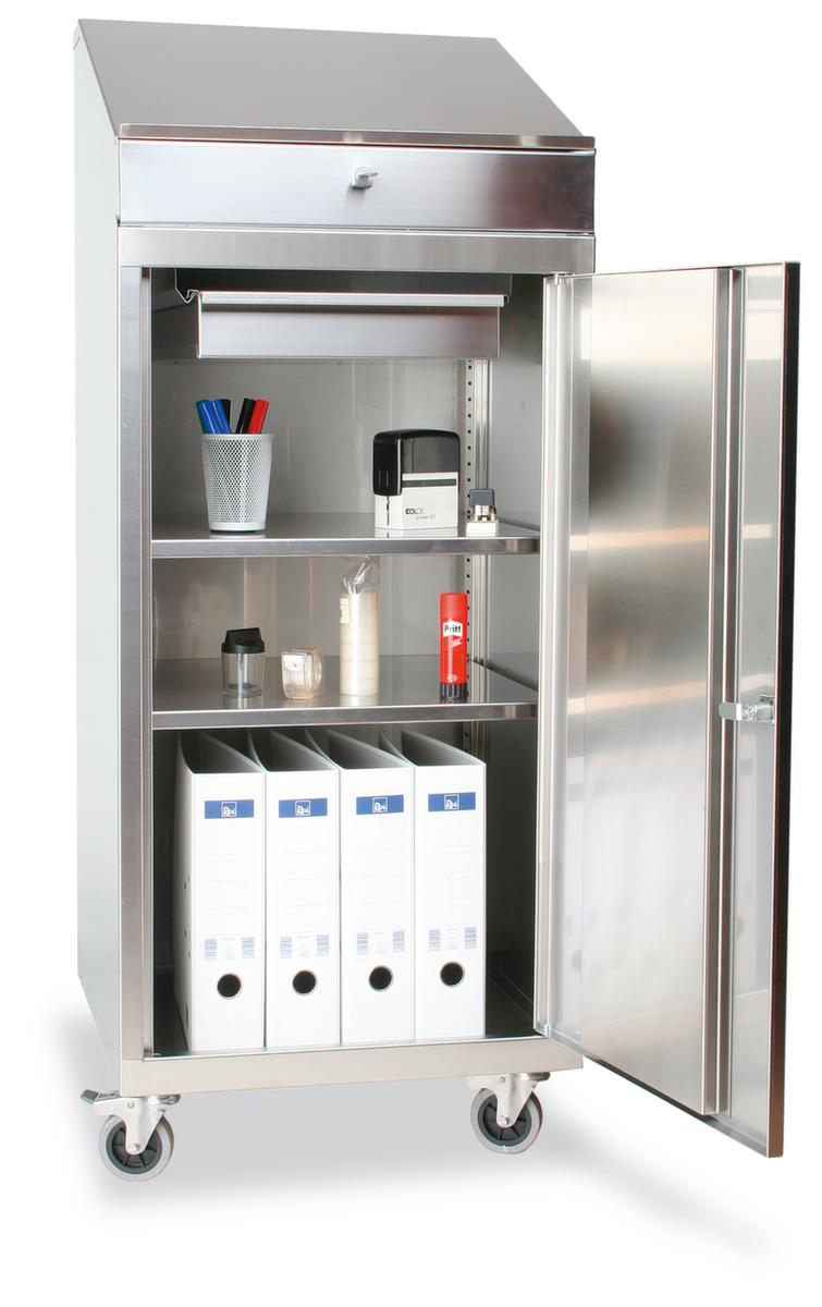 Armoire de bureau mobile en acier inoxydable avec tiroir  ZOOM