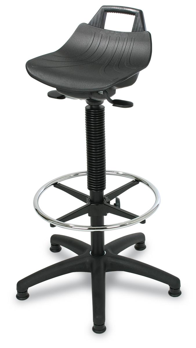 Siège assis-debout à hauteur réglable, hauteur d’assise 600 - 860 mm, piètement noir  ZOOM