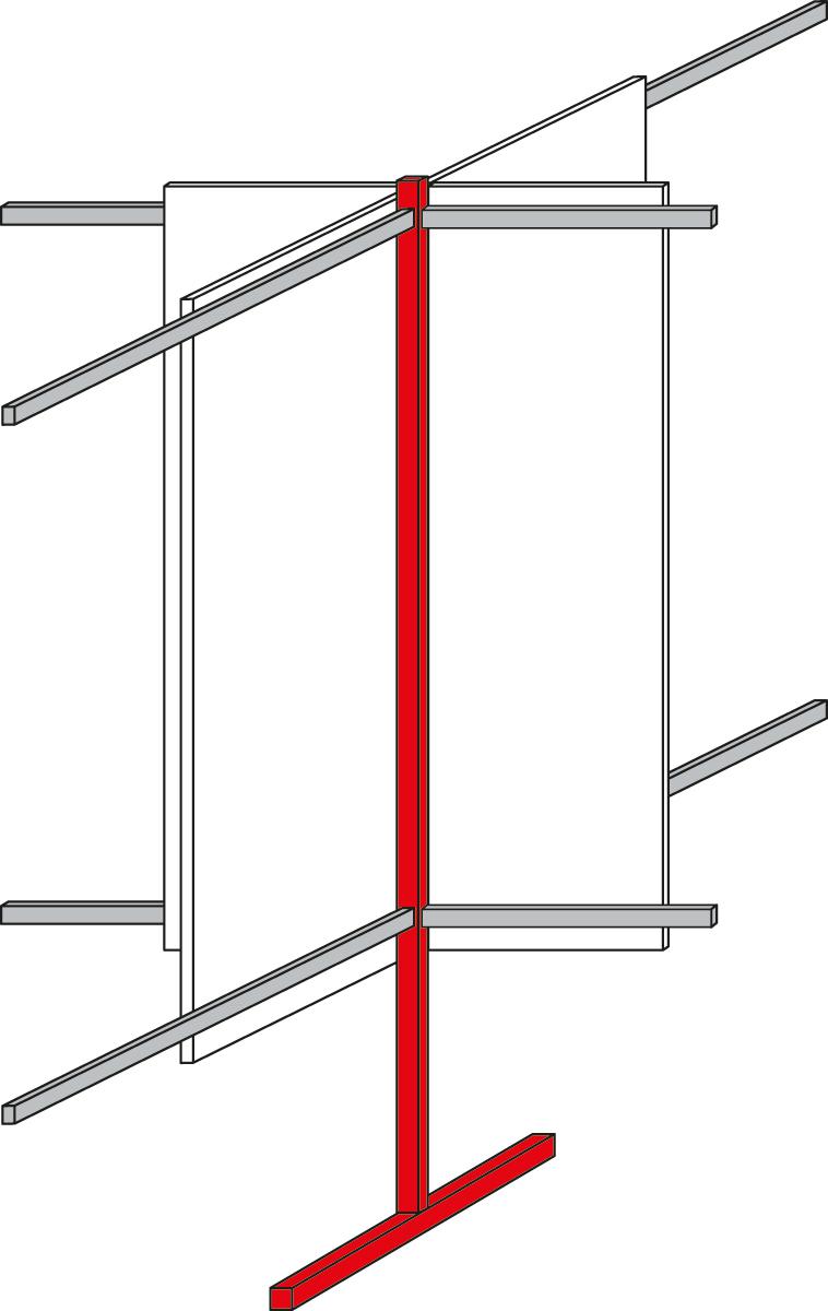 Kappes Support d'angle transversal pour RasterPlan® tôle perforée/rainurée  ZOOM