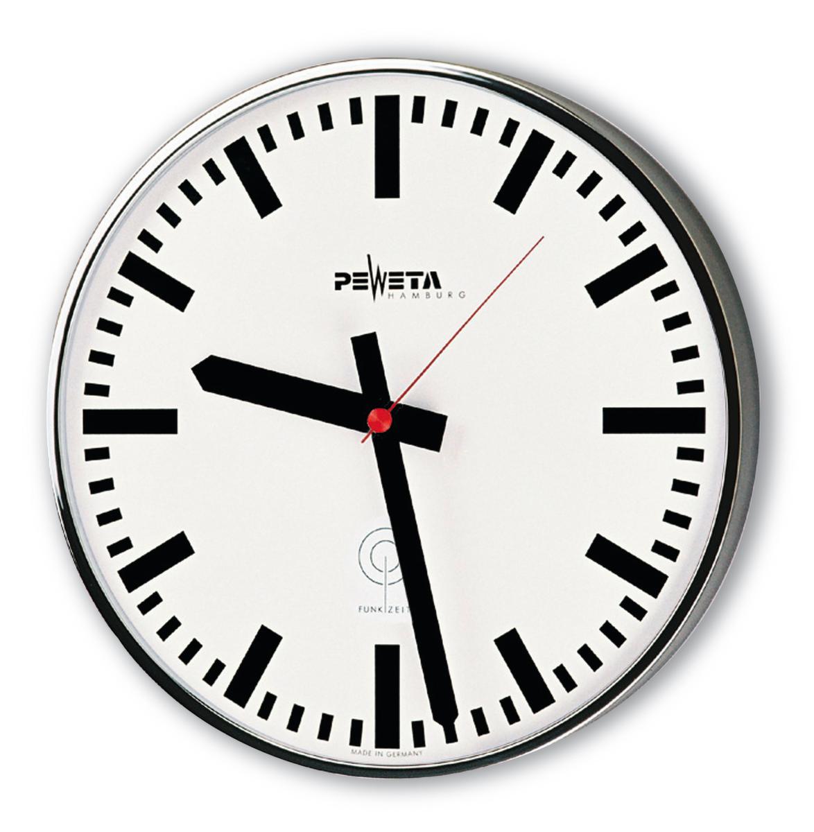 Horloge murale industrielle Ø 300 mm, avec cadran à traits, Ø 300 mm  ZOOM