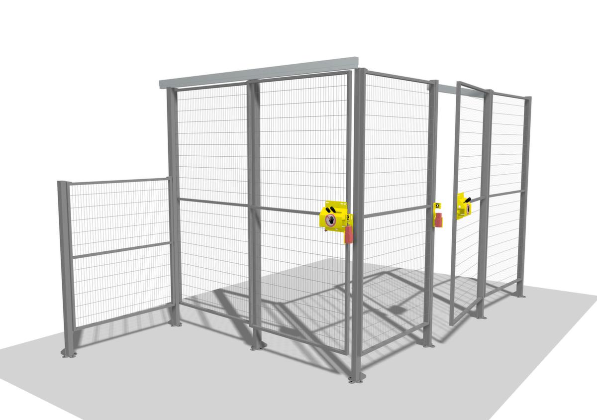 TROAX Porte coulissante pour grille de protection de machine, hauteur x largeur 1400 x 800 mm  ZOOM