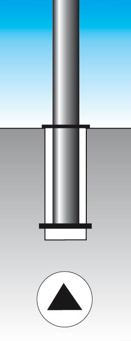 Poteau en acier inoxydable, hauteur 900 mm, à insérer avec manchon  ZOOM