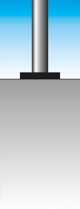 Poteau en acier inoxydable, hauteur 900 mm, à cheviller  ZOOM