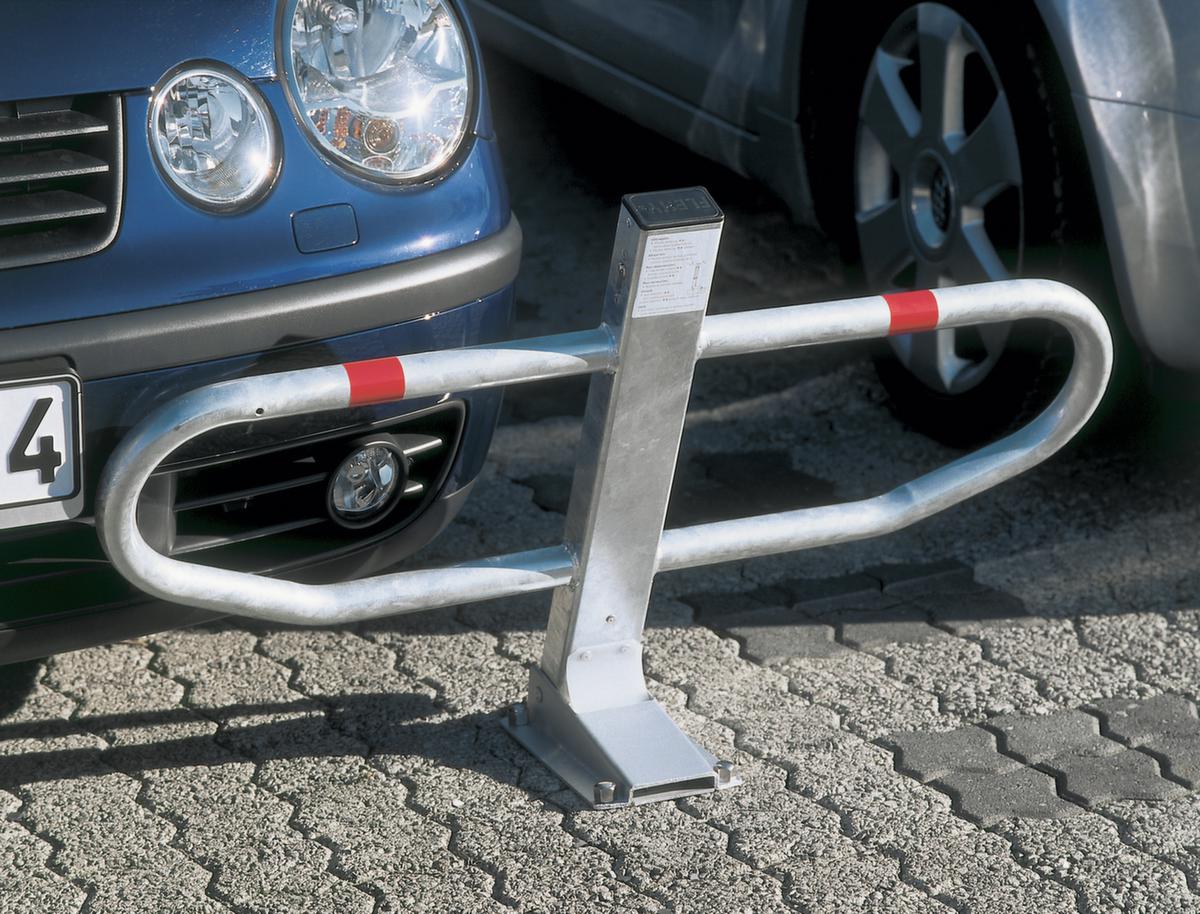 barrière de parking rabattable flexible, hauteur 600 mm, à cheviller  ZOOM