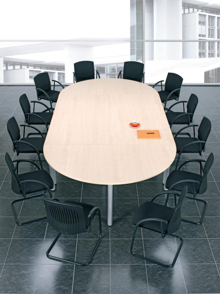 Gera Table de conférence Basis, largeur x profondeur 2000 x 900 mm, panneau gris clair