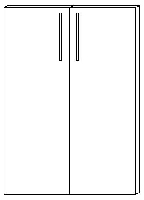 Porte à double battant Terra Nova pour rayonnage de bureau, hauteur x largeur 1140 x 800 mm  ZOOM