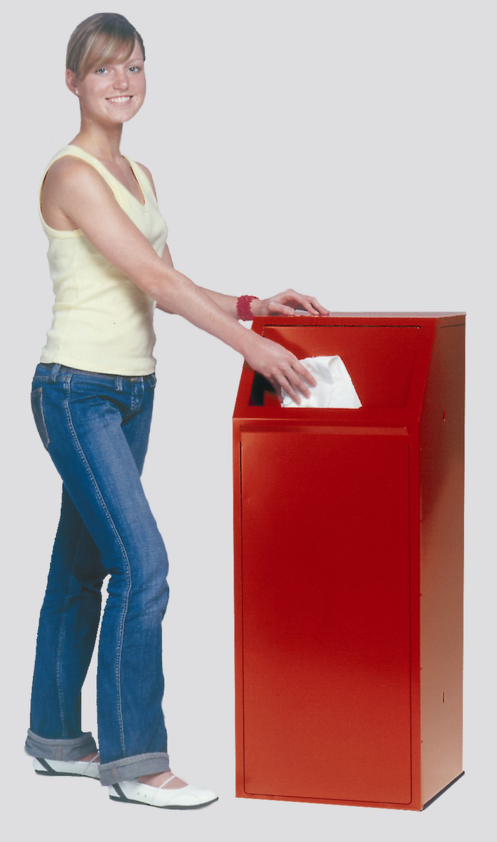 VAR Collecteur de recyclage P 80, 68 l, RAL3000 rouge vif, couvercle RAL3000 rouge vif  ZOOM