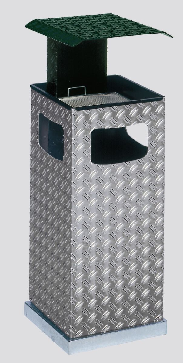 VAR Cendrier poubelle en double tôle d'aluminium  ZOOM