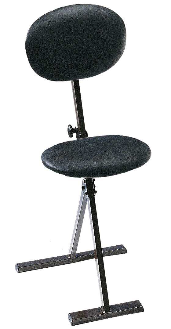 Kappes Siège assis-debout rabattable ErgoPlus® avec dossier, hauteur d’assise 550 - 900 mm, assise noir