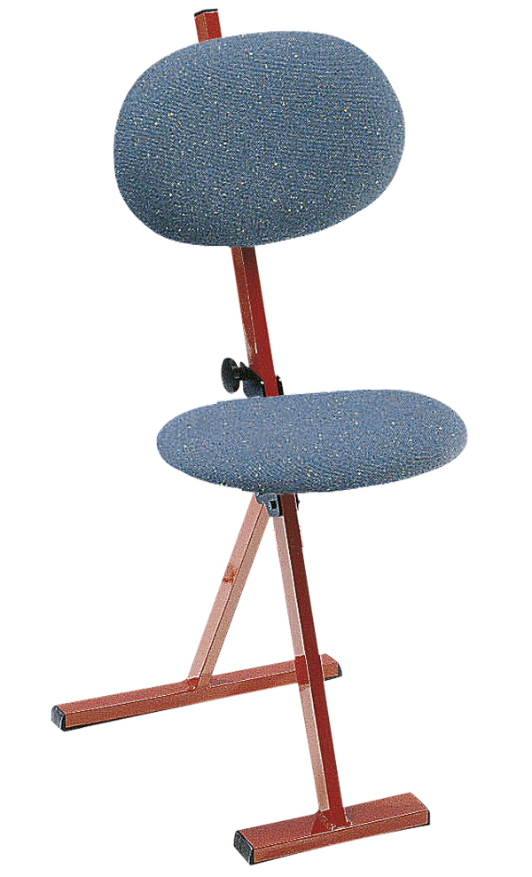 Kappes Siège assis-debout rabattable ErgoPlus® avec dossier, hauteur d’assise 550 - 900 mm, assise bleu foncé