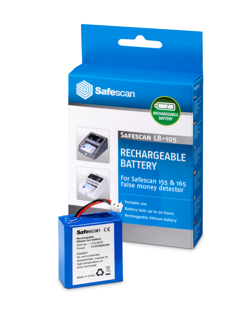 Safescan pile rechargeable LB-105 pour détecteur de faux billets