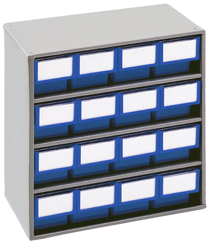 Treston petit bloc tiroirs, 16 tiroir(s), RAL7035 gris clair/bleu