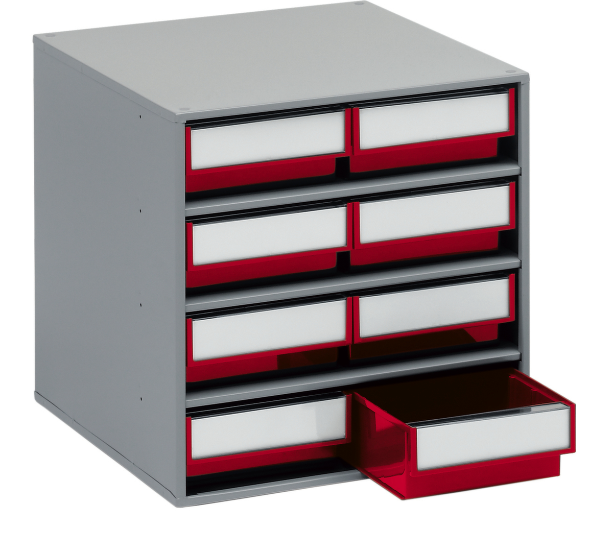 Treston petit bloc tiroirs, 8 tiroir(s), RAL7035 gris clair/rouge