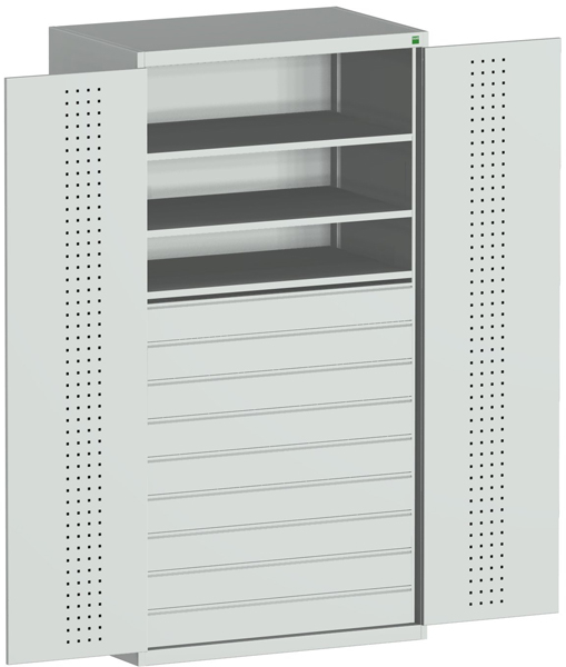 bott Armoire système cubio avec portes en panneaux perforés, 9 tiroir(s)  ZOOM