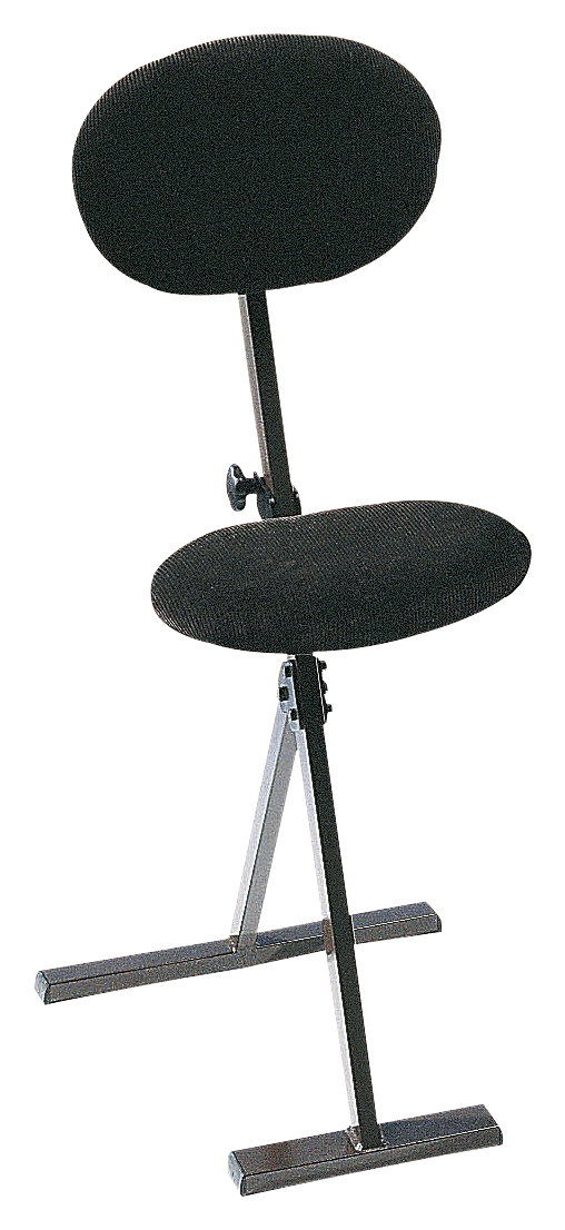 Kappes Siège assis-debout rabattable ErgoPlus® avec dossier, hauteur d’assise 550 - 900 mm, assise gris foncé  ZOOM